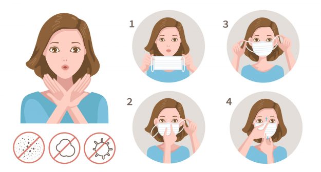 כיצד לחבוש מסיכת פנים ולהסיר אותה