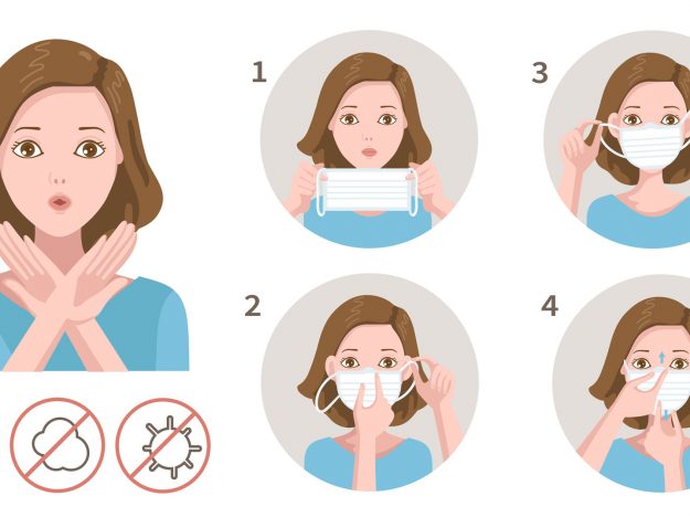 כיצד לחבוש מסיכת פנים ולהסיר אותה