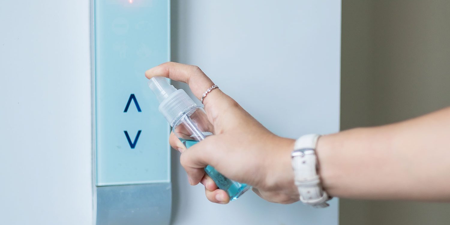 כפתור מעלית התפשטות הקורונה כפתורי מעליות קורנה