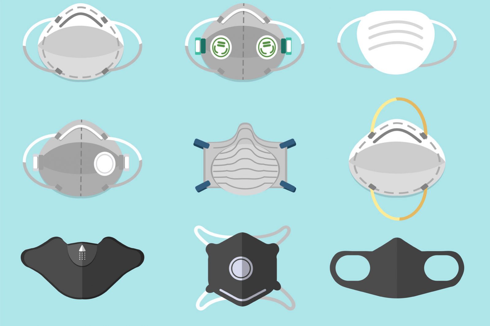 סוגי מסכות הגנה לפנים